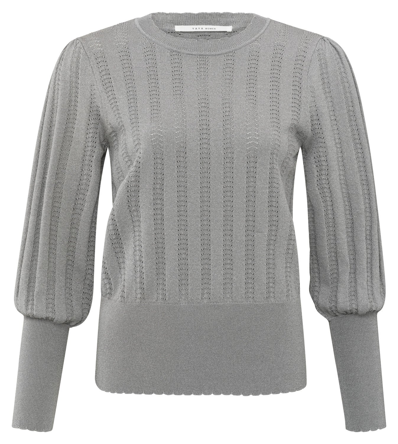 Lurex Pointelle Sweater  YAYA