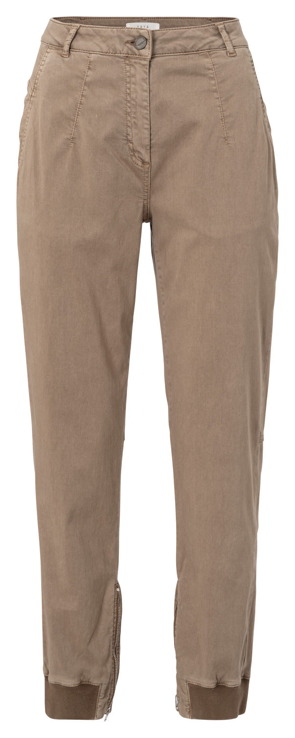 Soft Cargo Trousers With Rib YAYA