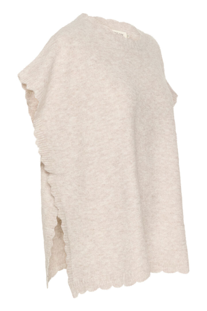 CRDammi Knit Poncho CREAM