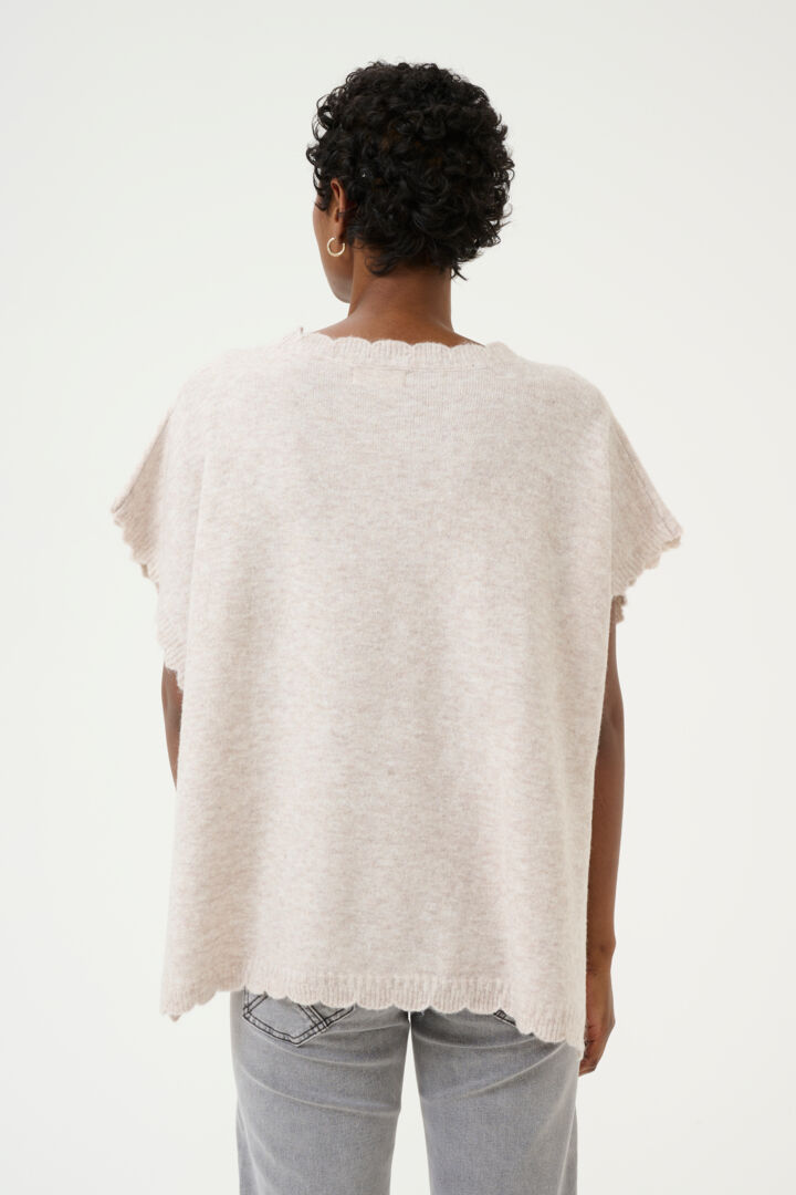 CRDammi Knit Poncho CREAM