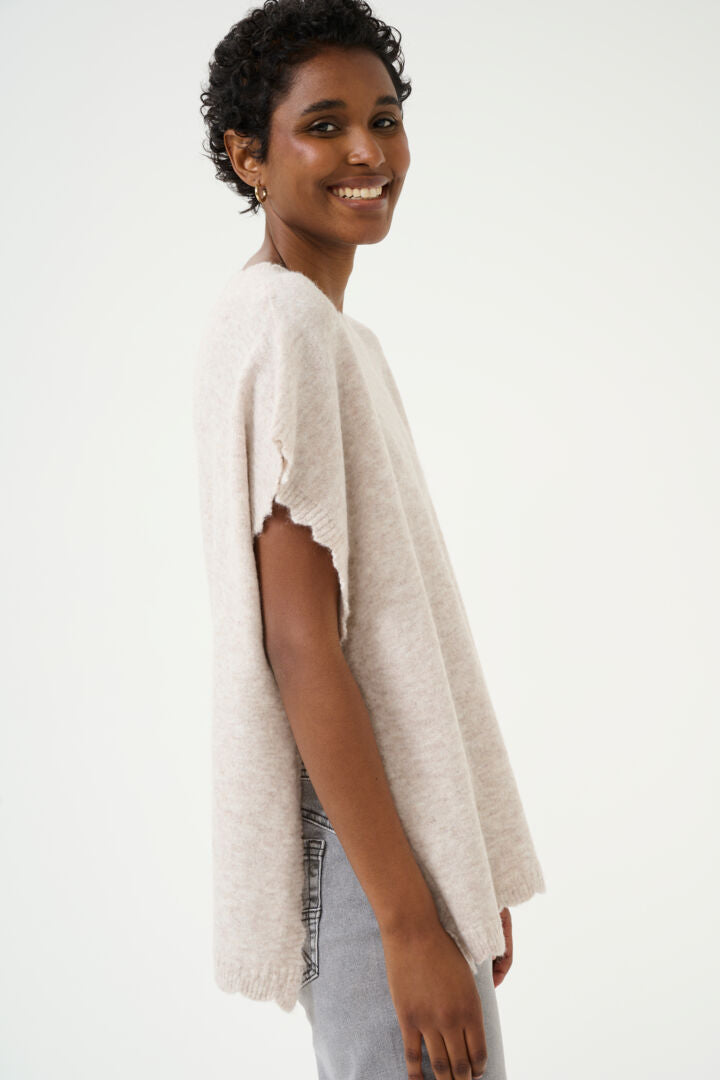 CRDammi Knit Poncho CREAM