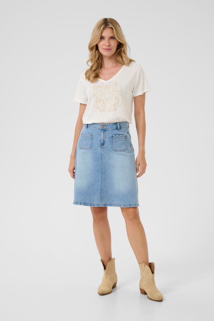 CRJuliette Denim Skirt CREAM