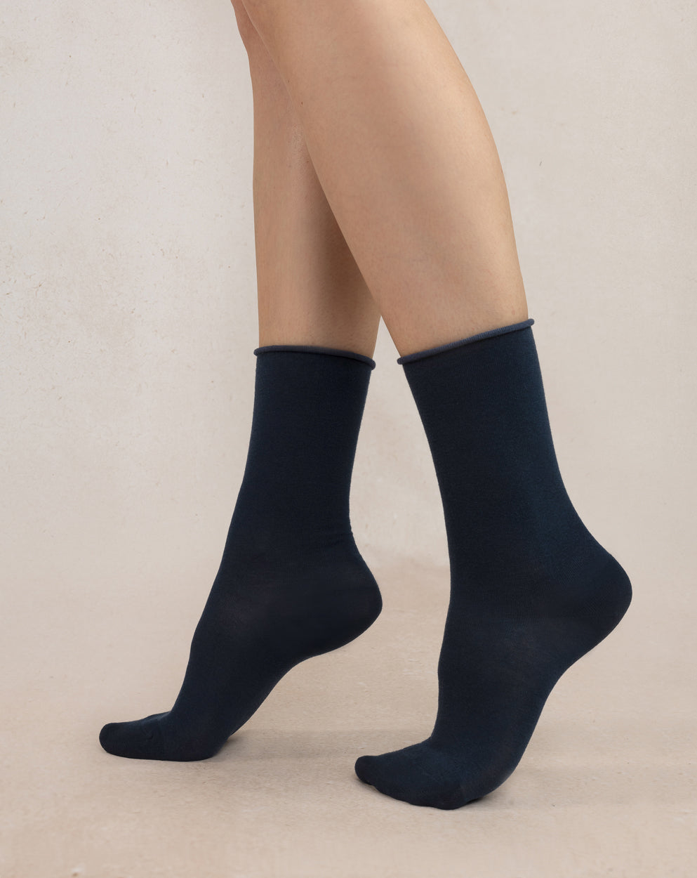 PLAIN FOREST BLUE VELVET COTTON SOCK