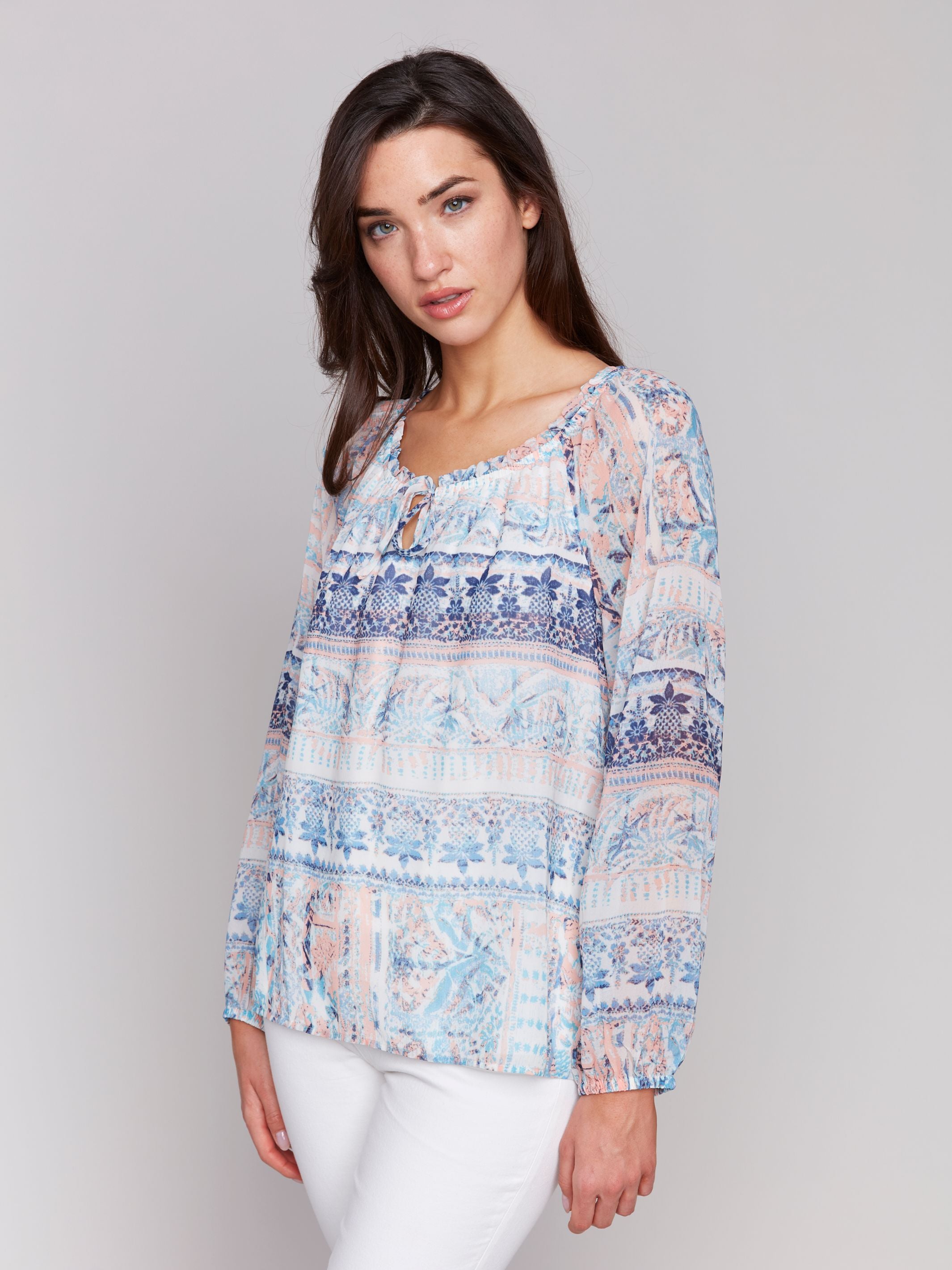 Printed Chiffon Blouse CHARLIE B