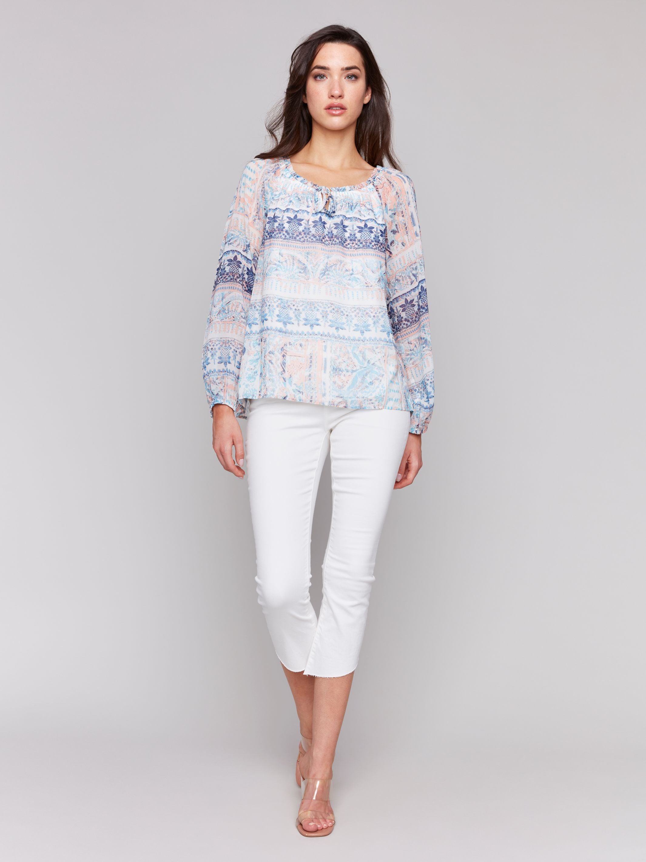 Printed Chiffon Blouse CHARLIE B