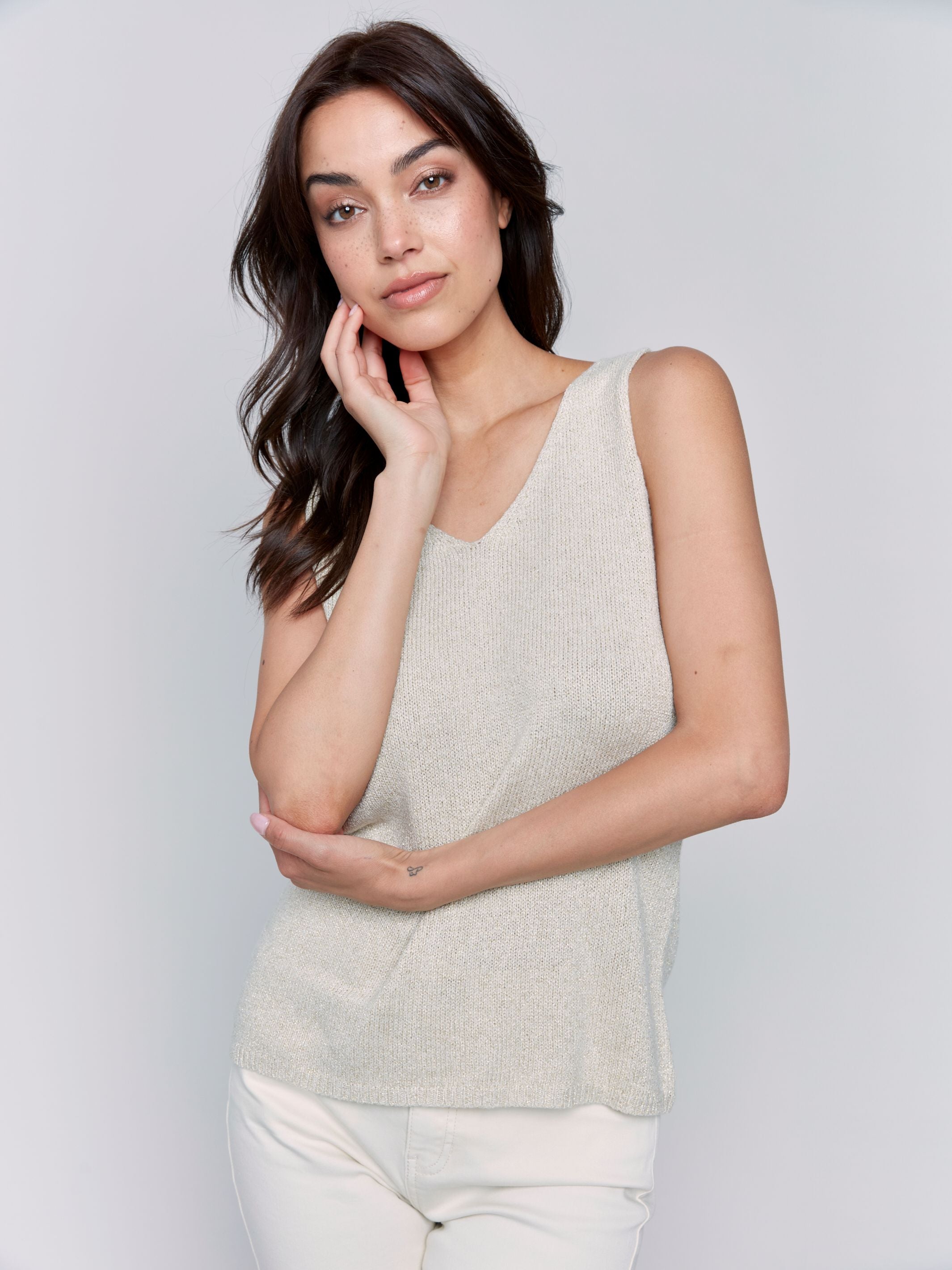 Lurex Knit Camisole CHARLIE B