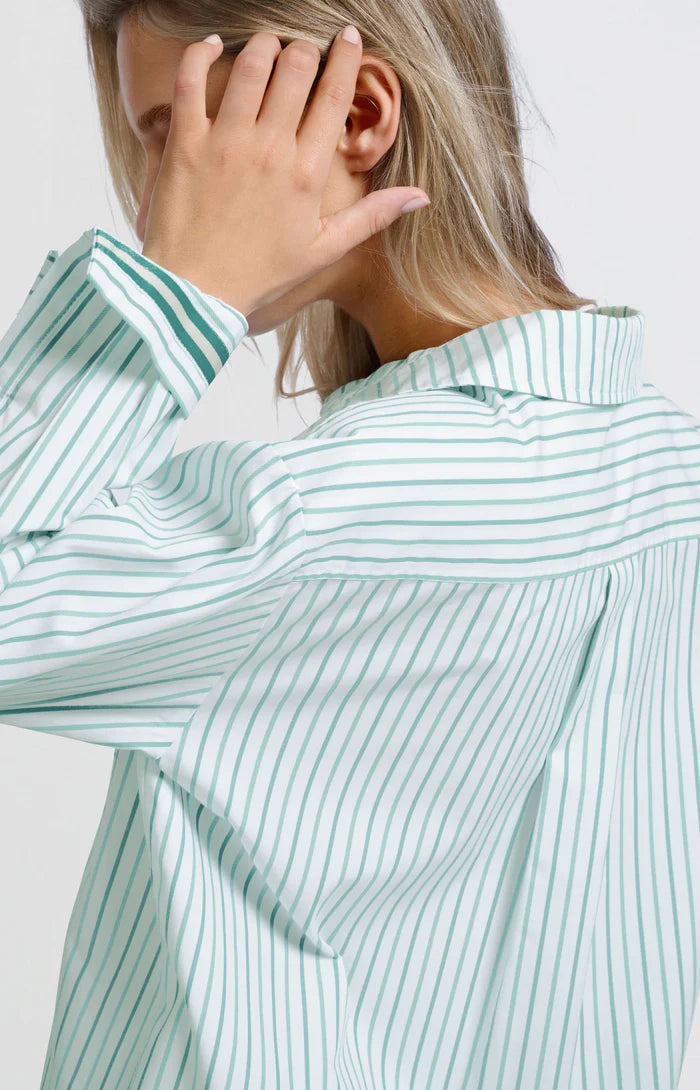 Striped blouse with cuff tape YAYA